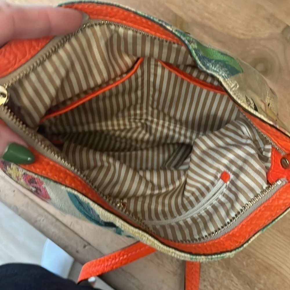 Kate Spade Grove Court Crossbody Bag Coral Leather Floral